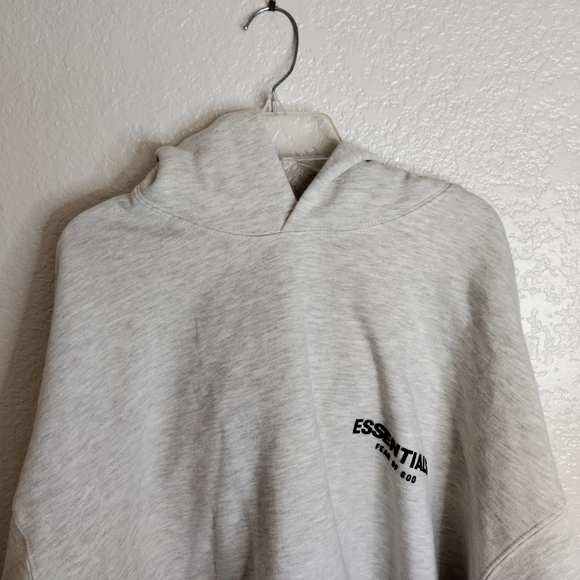 NWT Fear Of God Essentials Core Dark Oatmeal Hoodie Sz S - Picture 2 of 12